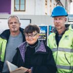 4. Arkeologerna Michel Carlsson och John Hedlund samt fd stadsantikvarie Marianne Råberg. Foto Johan Palmgren